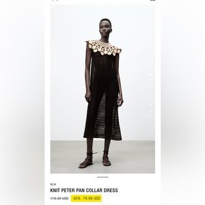 Zara knit dress with collar